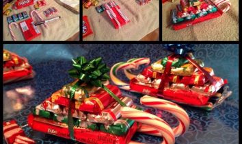 Christmas Sled made of Candy