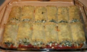 Spinach Lasagna Roulade