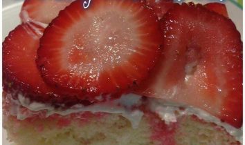 Strawberry Cream Poke Cake