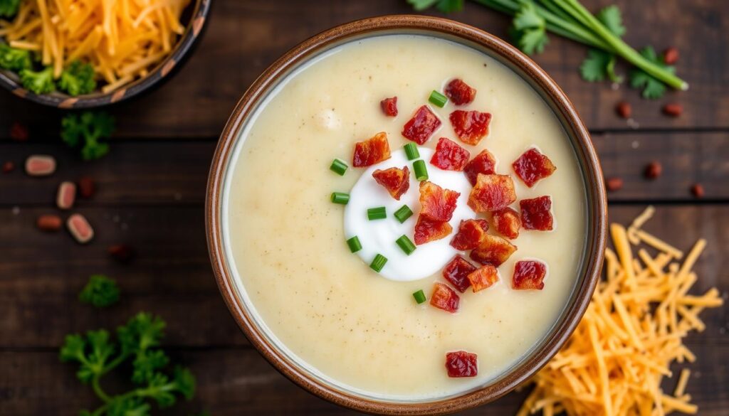 potato bacon soup toppings